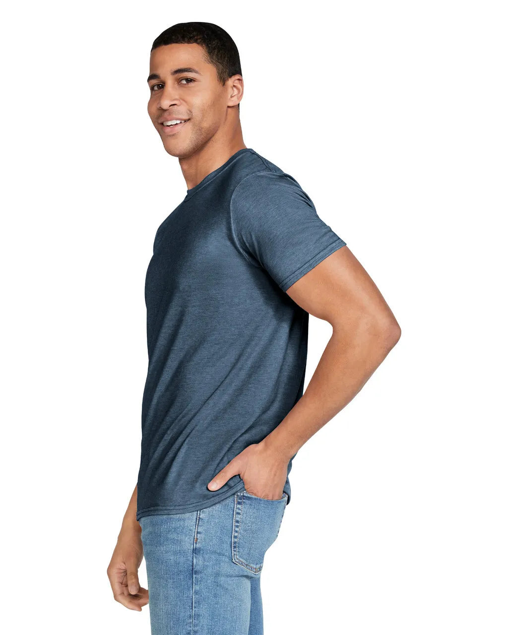 Gildan 64000 Softstyle - Heather Navy