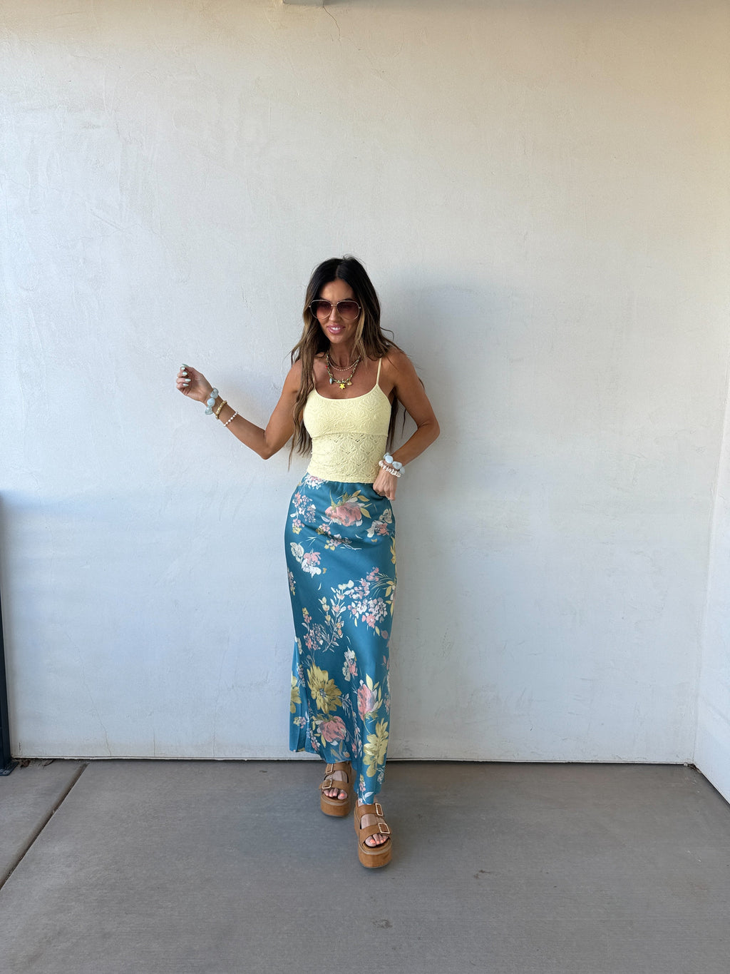 Teal Bloom Maxi
