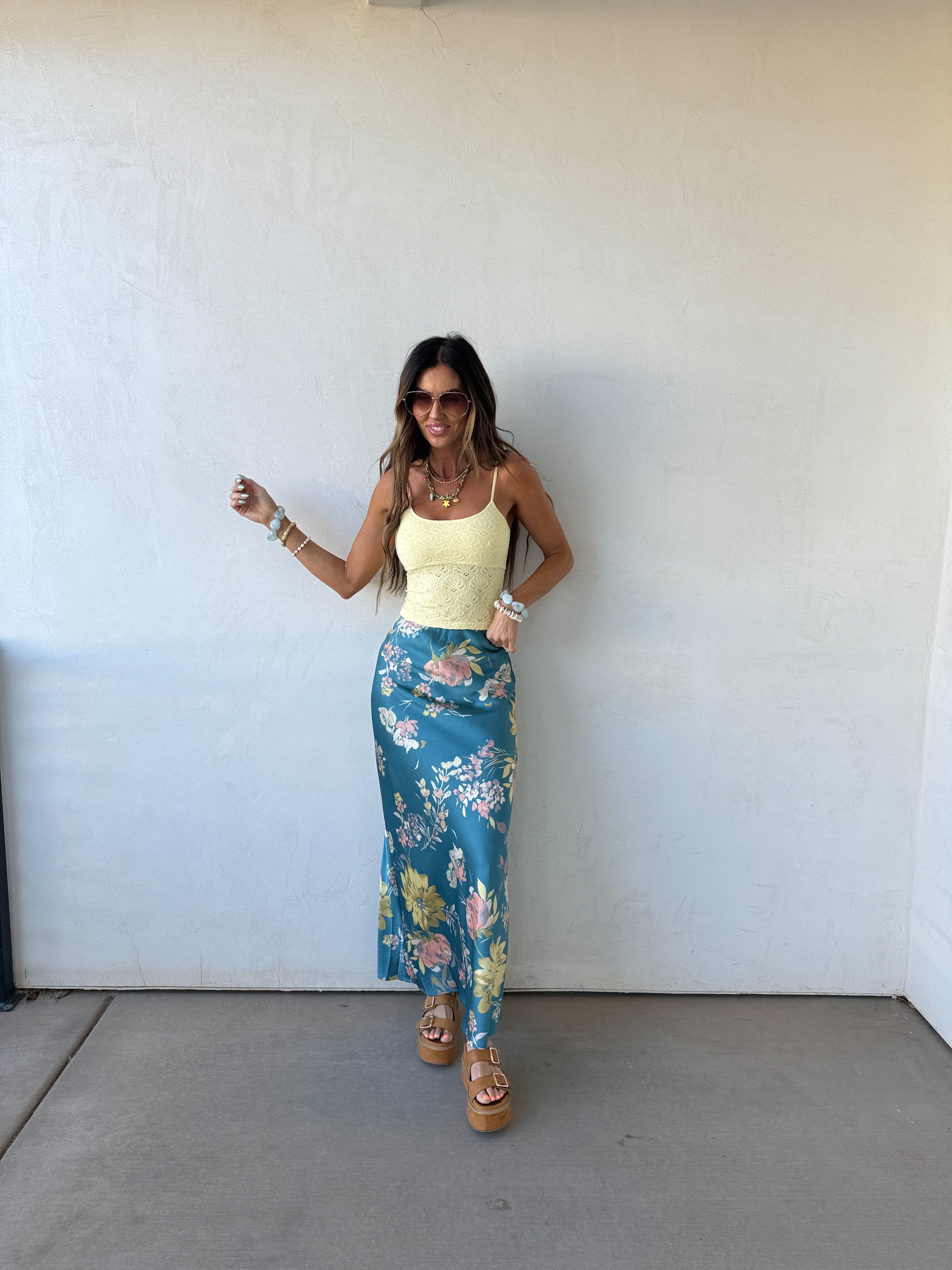 Teal Bloom Maxi